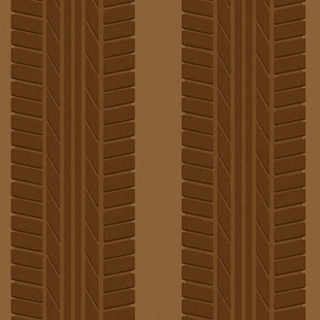 Brown dotted background with tire track silhouetteのイラスト素材