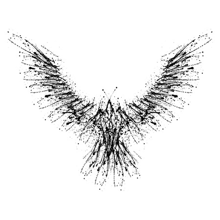 Black blots ravenのイラスト素材