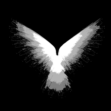 Gray blots ravenのイラスト素材