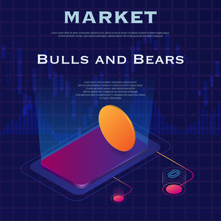 Isometric money backgroundのイラスト素材