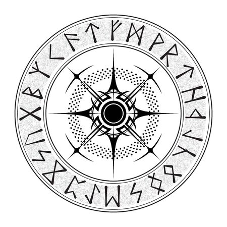 Wind rose scandinavianのイラスト素材