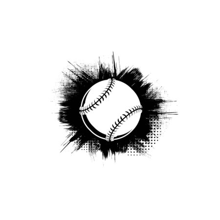 Black grunge baseball frame backgroundのイラスト素材