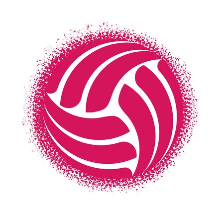 Abstract volleyball grunge halftone symbolのイラスト素材