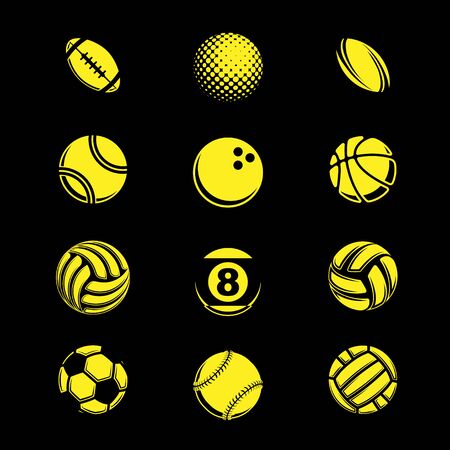 Yellow sport balls grungeのイラスト素材