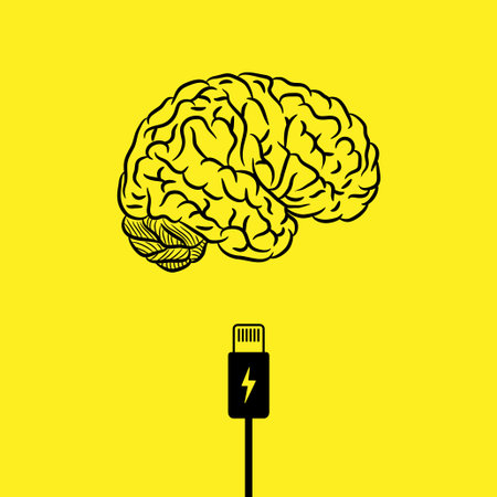 Charge your brain backgroundのイラスト素材