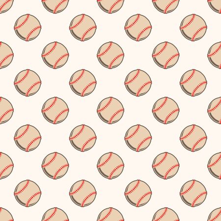 Seamless color baseball backgroundのイラスト素材
