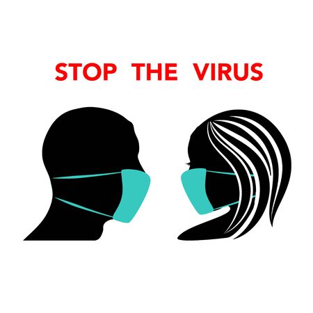 Virus human faces blackのイラスト素材