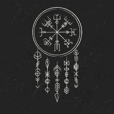 Dark runic symbols dreamerのイラスト素材
