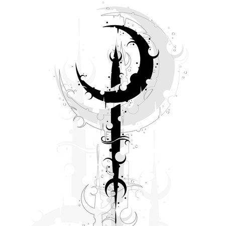 Moon symbol backgroundのイラスト素材