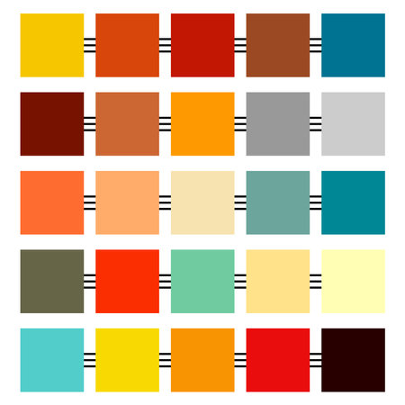 Set of retro coloursのイラスト素材