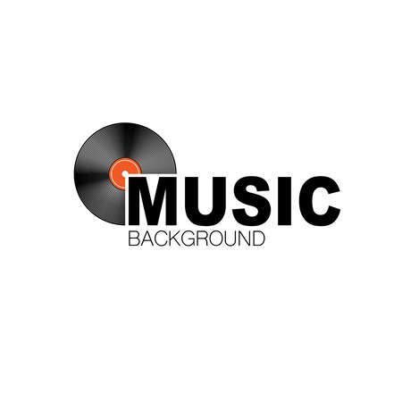 Vinyl record symbol companyのイラスト素材