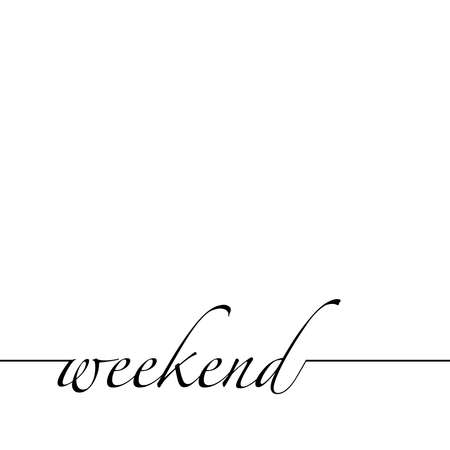 Weekend text backgroundのイラスト素材