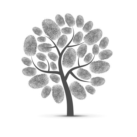 Black tree finger printのイラスト素材