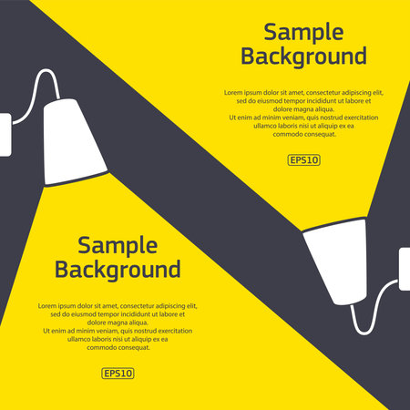 Wall two light with sample textのイラスト素材