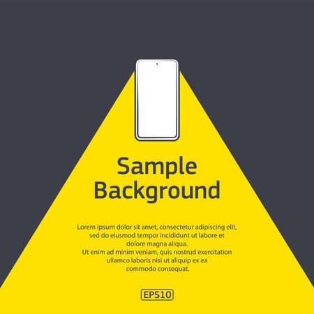 Cell phone light with sample textのイラスト素材