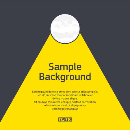 Moon light with sample textのイラスト素材