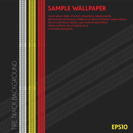 Tire track three color backgroundのイラスト素材