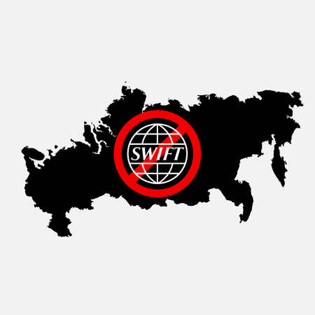 Russia world isolation swiftのイラスト素材