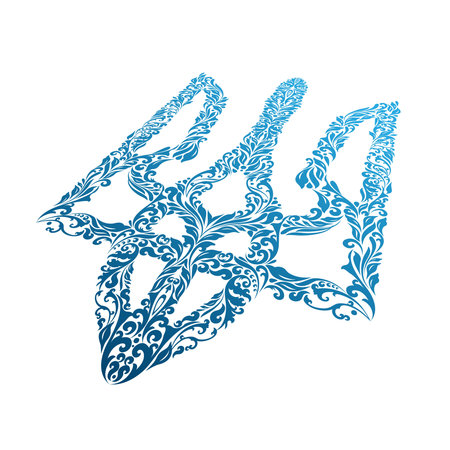 Ukraine coat of arms isometricのイラスト素材