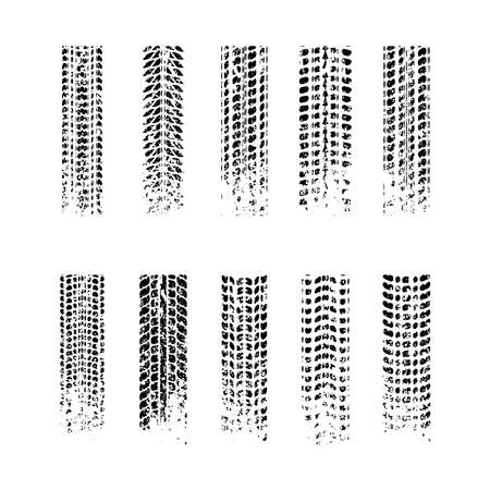 Tire tracks grunge round corners backgroundのイラスト素材
