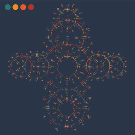 Circle black runes great symbol