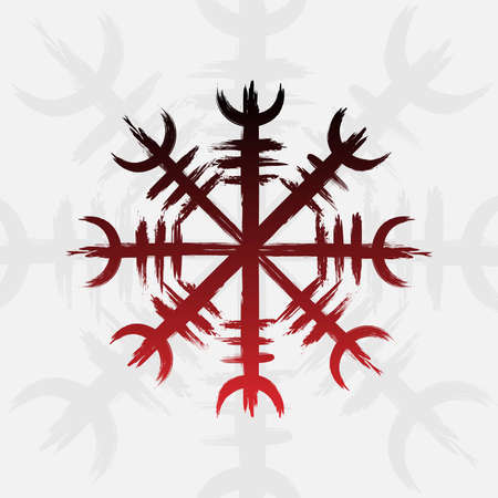 Runic viking grunge symbol designのイラスト素材