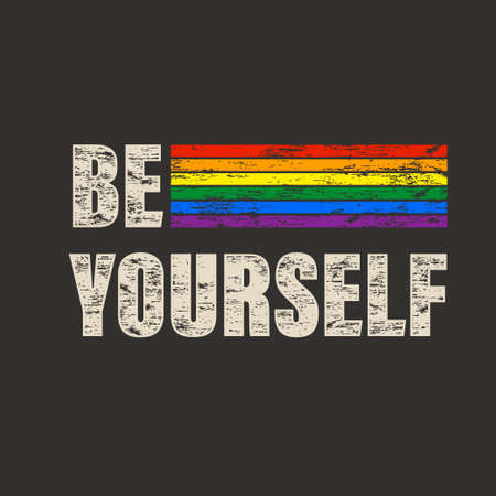 Be yourself text wallpaperのイラスト素材