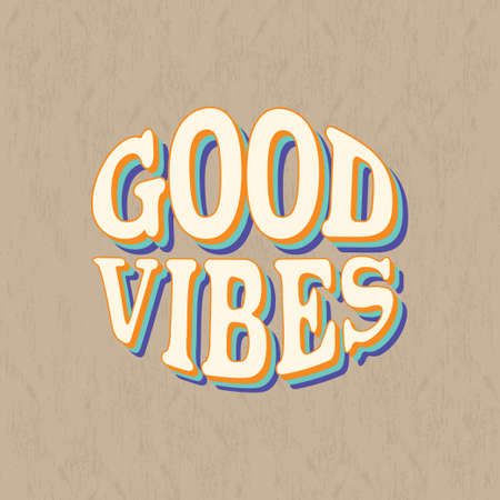 Good vibes text backgroundのイラスト素材
