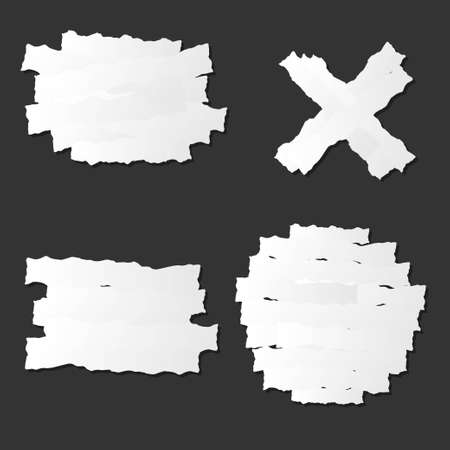 Torn paper edge white formsのイラスト素材