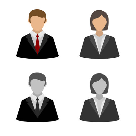 Businessman user avatar man and womanのイラスト素材