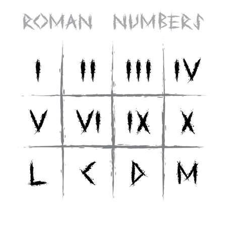 Runic roman numbers wallpaperのイラスト素材