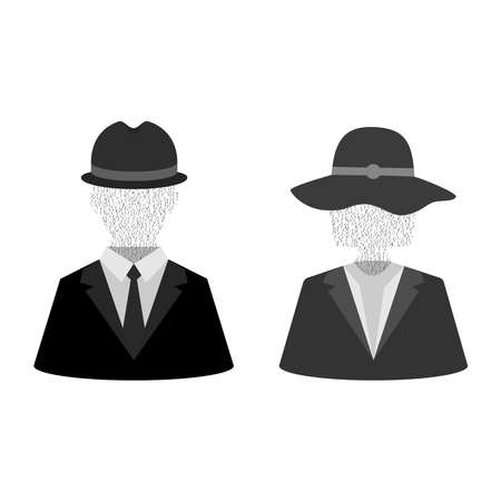 Business user anonymous man and womanのイラスト素材