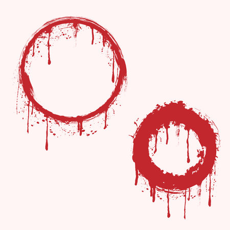 Blood splash lines circlesのイラスト素材