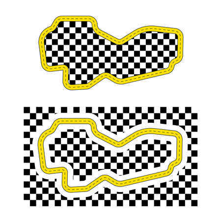 Flag sport race track backgroundのイラスト素材