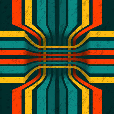 Retro wallpaper with inside linesのイラスト素材