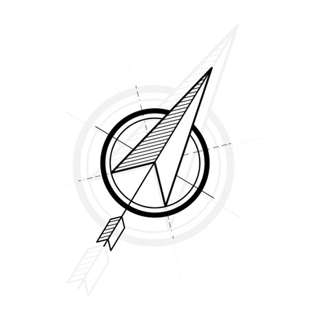 Abstract compass arrows symbolのイラスト素材