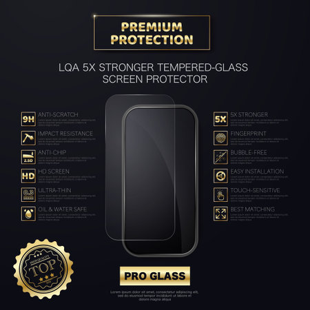 Best phone screen glass protectionのイラスト素材