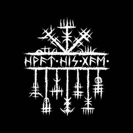 Runic viking text and symbolsのイラスト素材