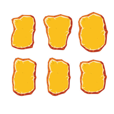 Golden stones setのイラスト素材