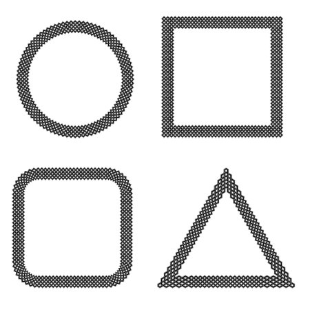 Scandinavian viking pattern line framesのイラスト素材