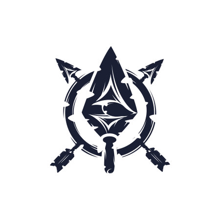 Flat arrowhead and spear symbolのイラスト素材