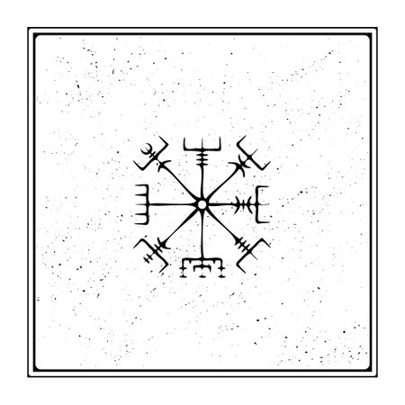 Vegvisir true doodle symbolのイラスト素材