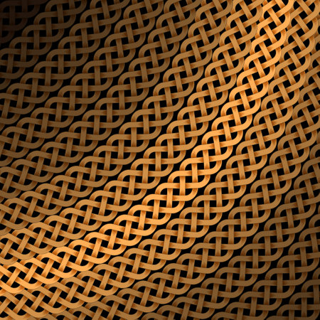 Celtic seamless golden textureの写真素材