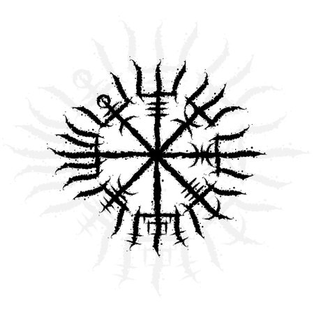 Vegvisir true ink blots wavesのイラスト素材
