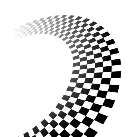 Black and white flag lineのイラスト素材