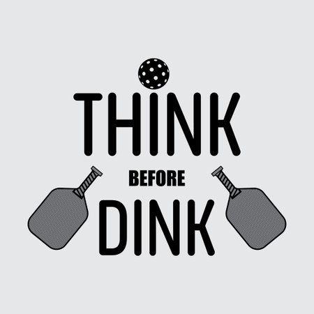 Pickleball paddle and ball textのイラスト素材