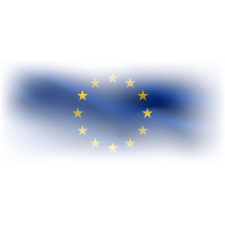 Europe Union flag textile white meshのイラスト素材