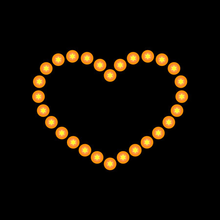 Shine lamps heart speech bubbleのイラスト素材