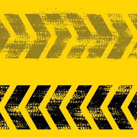 Yellow grunge splash tires setのイラスト素材