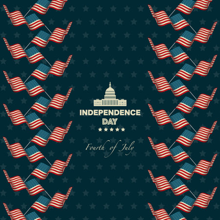 USA independence day Capitolのイラスト素材
